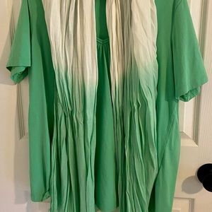Olsen Green and White Fashionable Scarf